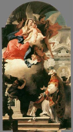 TIEPOLO, Giovanni Domenico The Virgin Appearing to St Philip Neri 1740 Sweden oil painting art